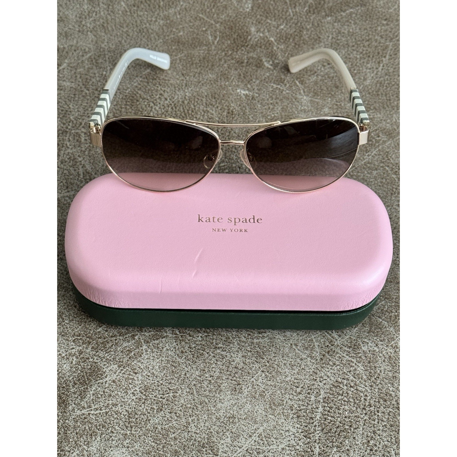 Kate Spade Ks Metal Sunglasses Dalia/S Ow89/Y6 Gold Brown Gradient Lens 58mm